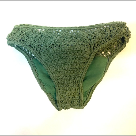 Crochet Bikini Bottoms - Olive - Picture 4 of 5